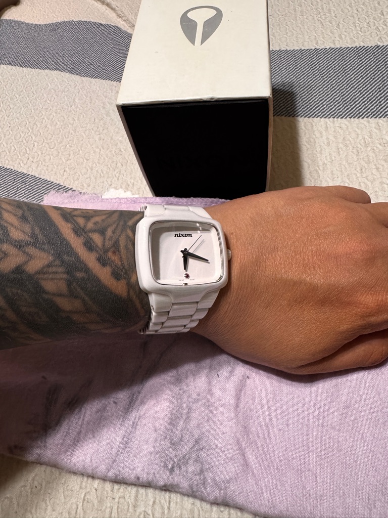 Nixon White Ceramic Player Automatic Watch Brand New In Box